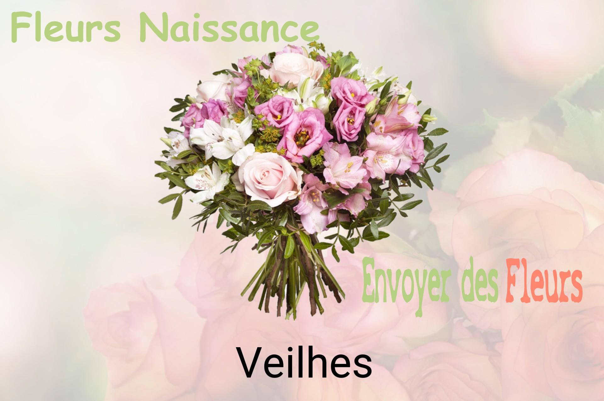 Bouquet de fleurs de naissance livré à Veilhes