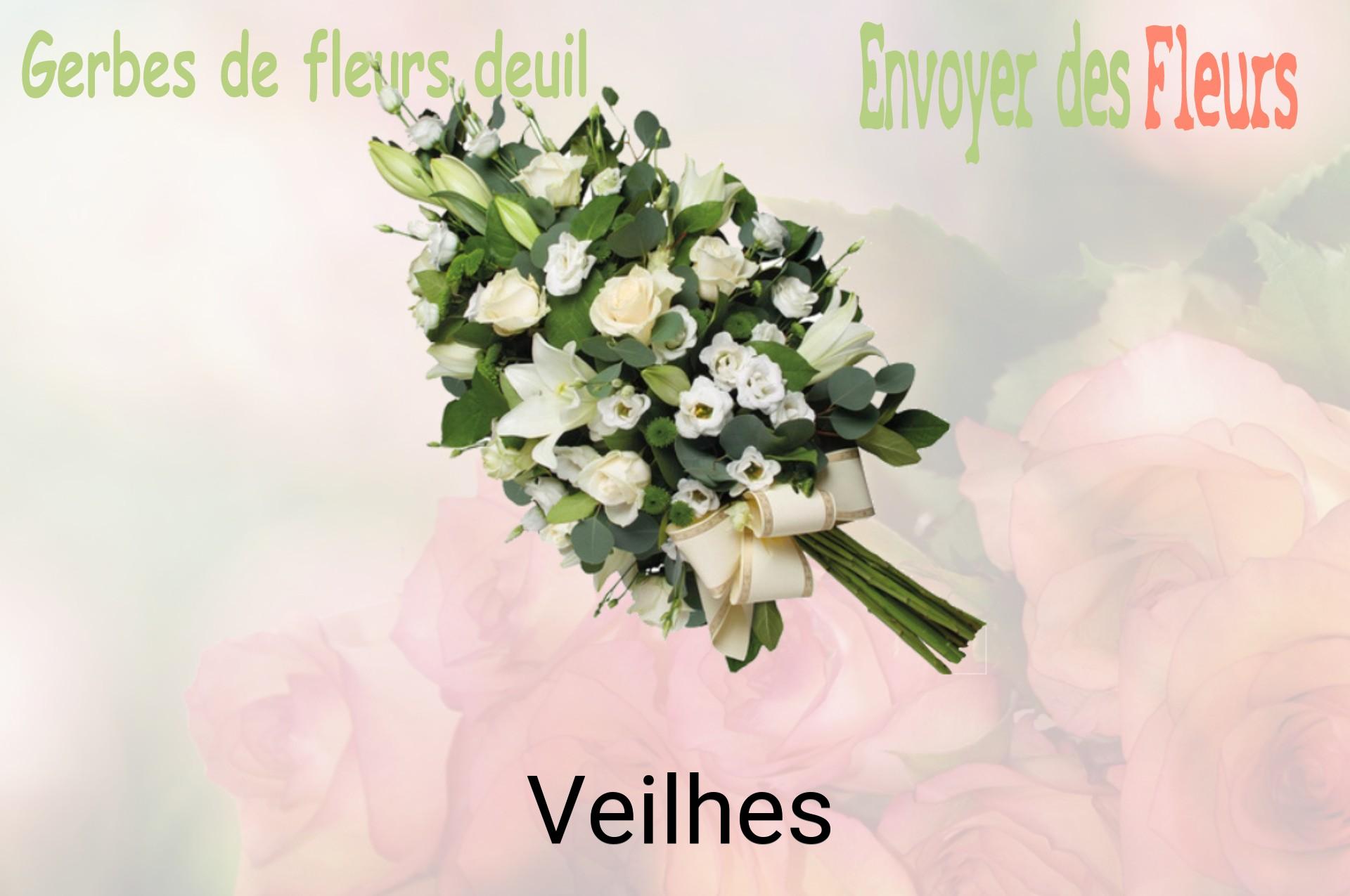 Gerbe de fleurs de deuil livrée à Veilhes